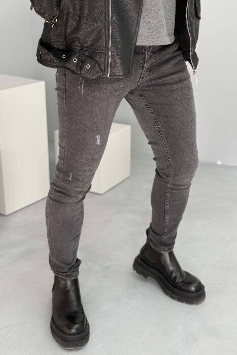 SLIM FIT ELASTIC MEN JEANS GREY/GRI - 2