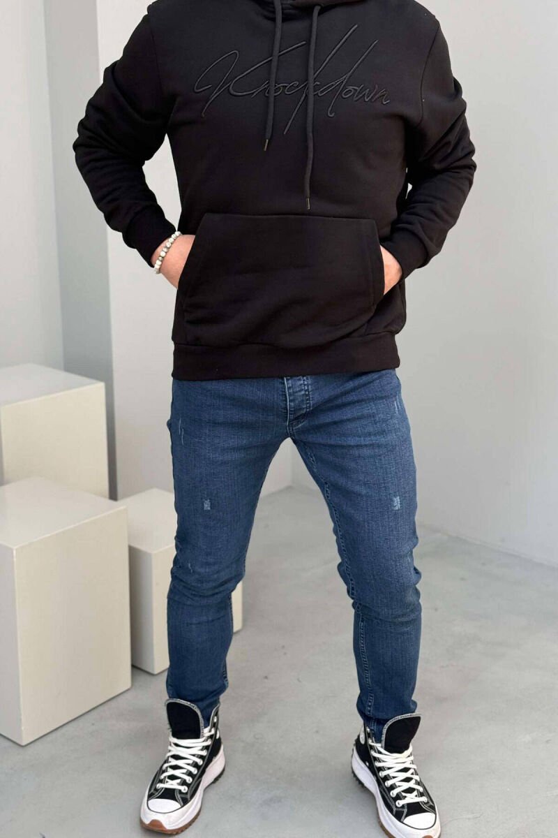 SLIM FIT ONE COLOR MEN JEANS BLUE/BLU - 1
