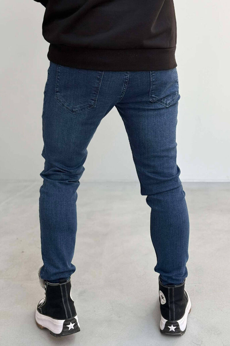 SLIM FIT ONE COLOR MEN JEANS BLUE/BLU - 2