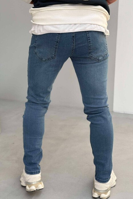 SLIM FIT ONE COLOR MEN JEANS LIGHTBLUE/BZ - 3