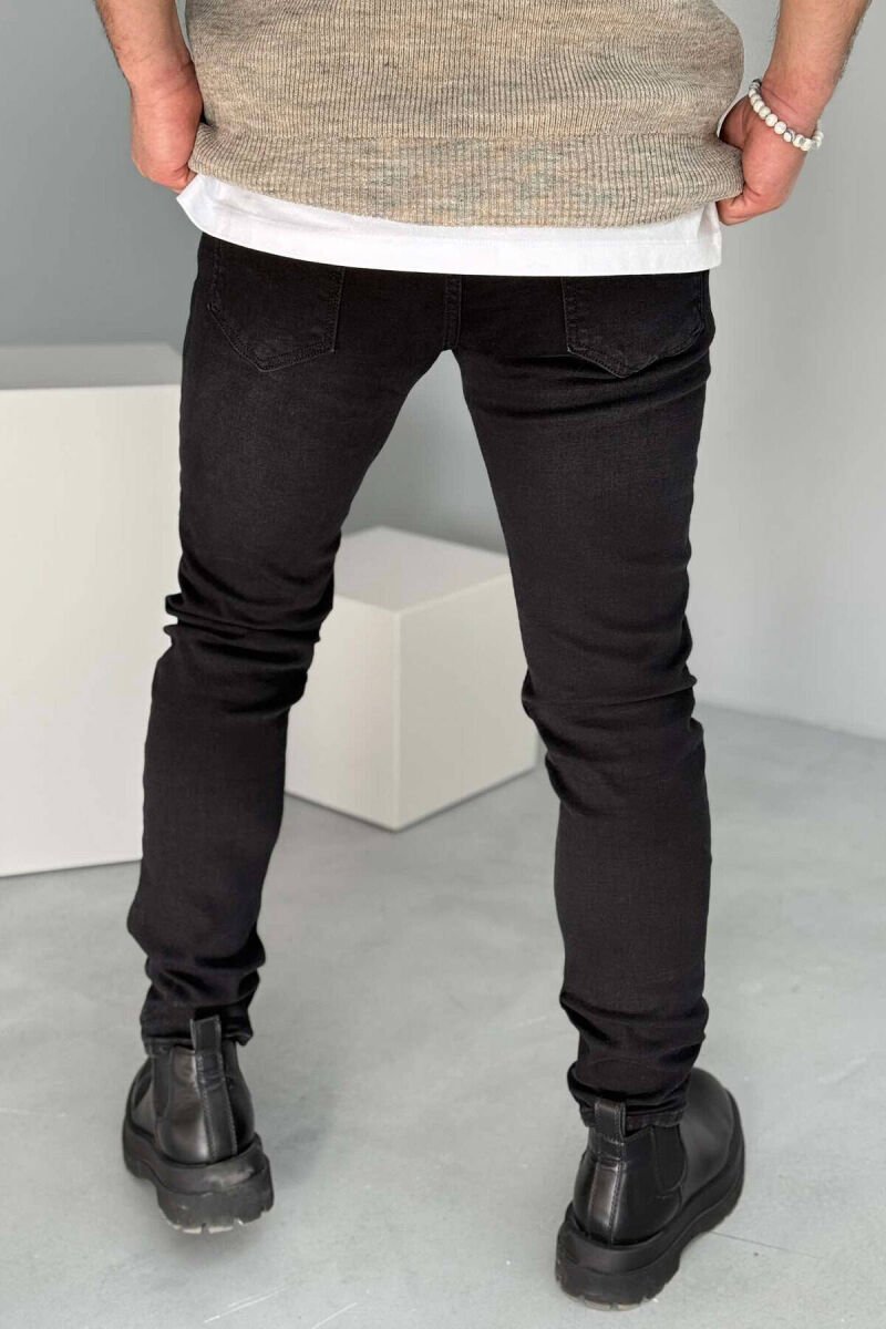 SLIM FIT SIMPLE MEN JEANS BLACK/ E ZEZE - 3
