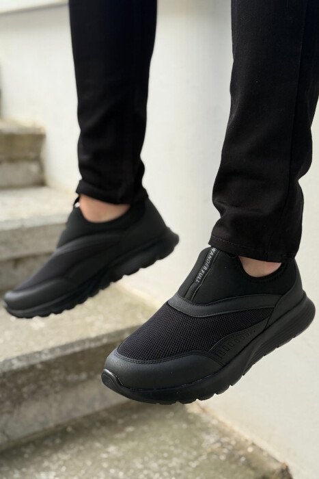 SLIP ON EVERYDAY SIMPLE MEN SNEAKERS BLACK/ E ZEZE - 2