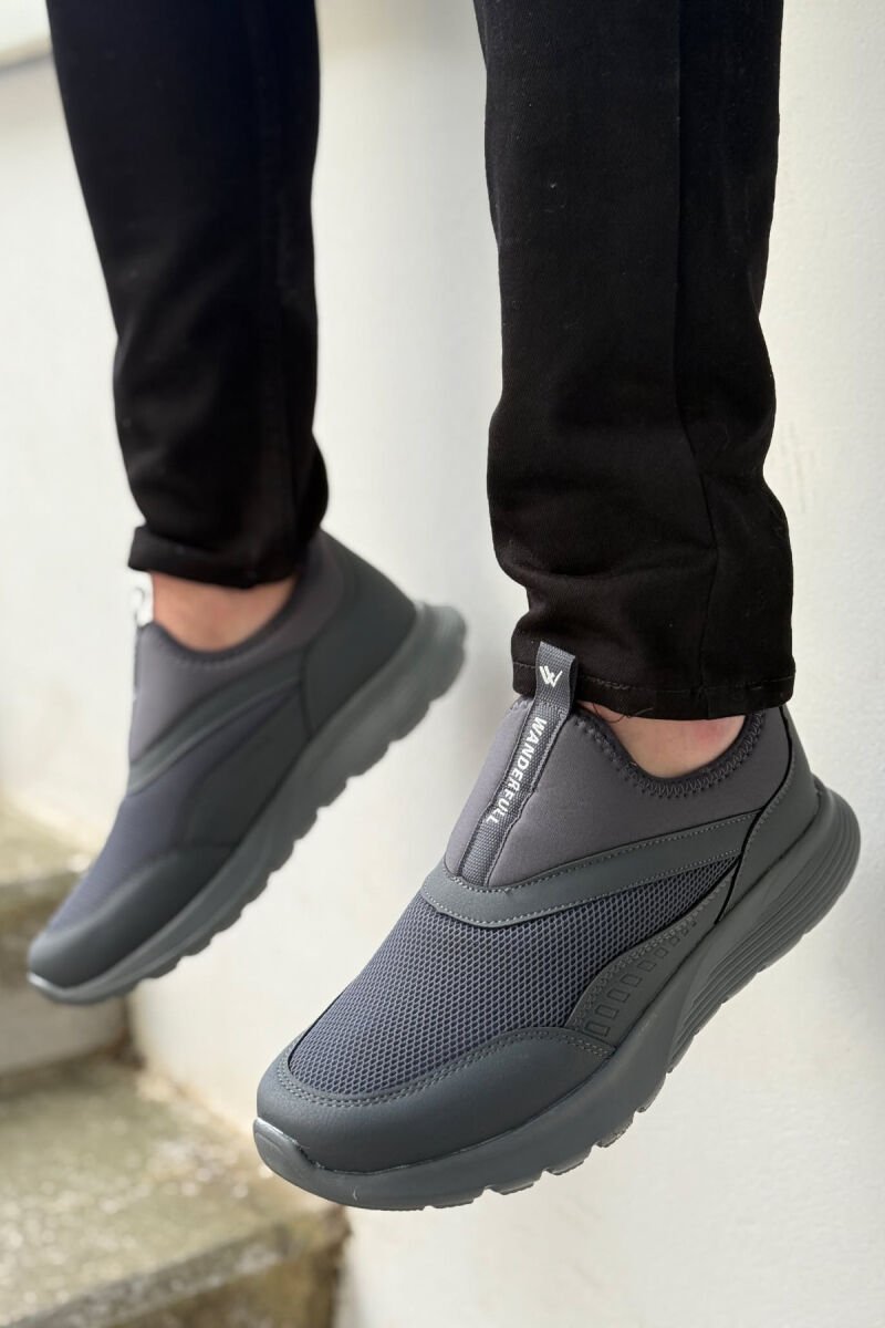 SLIP ON EVERYDAY SIMPLE MEN SNEAKERS GREY/GRI - 1
