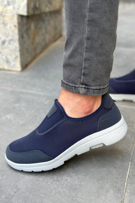 SLIP ON MEN SNEAKERS GREY-BLUE/ GRBL - 2