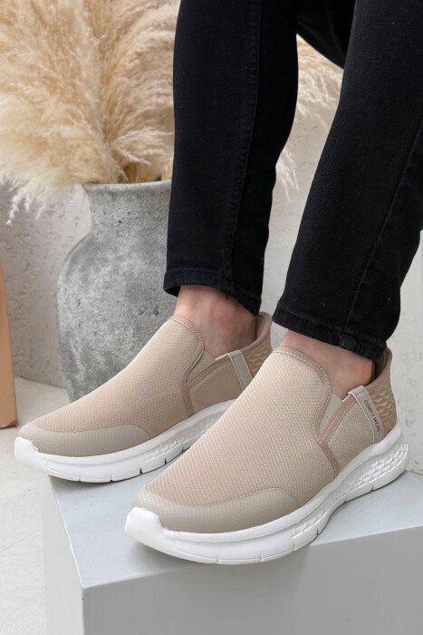 SLIP ON SIMPLE EVERYDAY MEN SNEAKERS BEIGE/BEZHE - 2