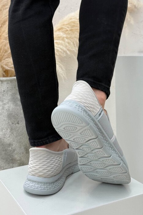 SLIP ON SIMPLE EVERYDAY MEN SNEAKERS LIGHT GREY/GZ - 2
