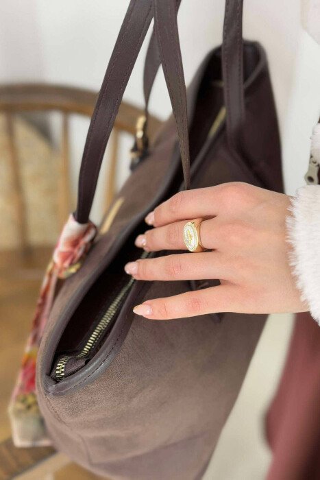 SMALL DETAIL WOMEN BAG DARK BROWN/KAE - 3