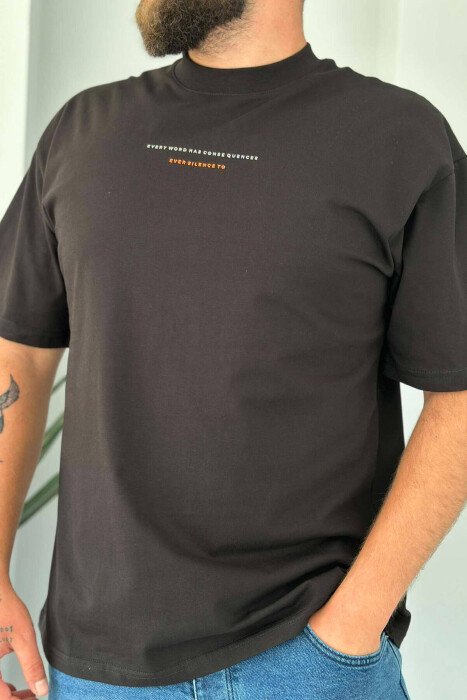 SMALL FRONT WRITTINGS MEN T-SHIRT BLACK/ E ZEZE - KLAUDIO FASHION