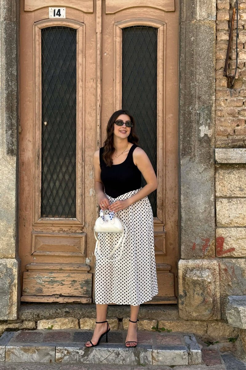 SMALL LEATHER SCARF DETAIL WOMEN BAG WHITE-E BARDHE - 4