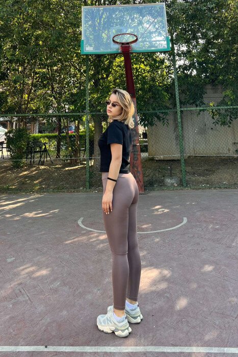 SMALL LOGO ONE COLOR WOMEN LEGGINGS VINEGAR/UTHULL - 4