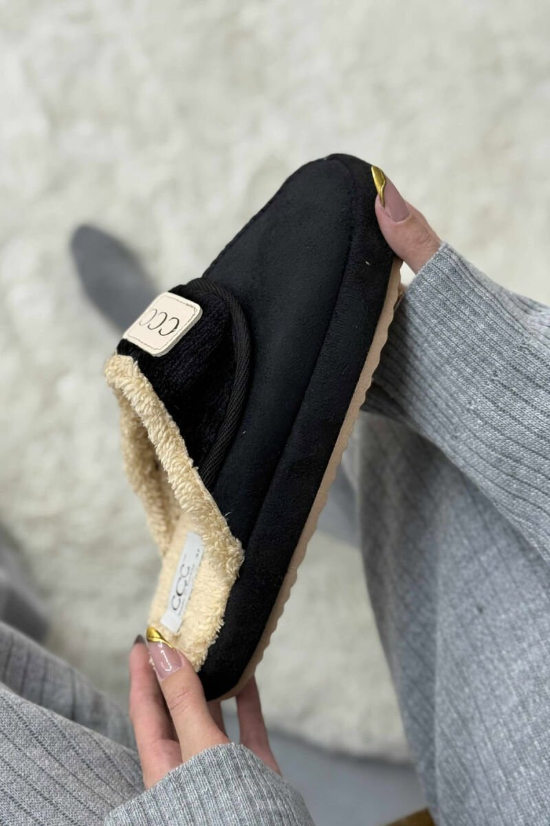 SMALL LOGO ONE COLOR WOMEN SLIPPERS BLACK/ E ZEZE - 4