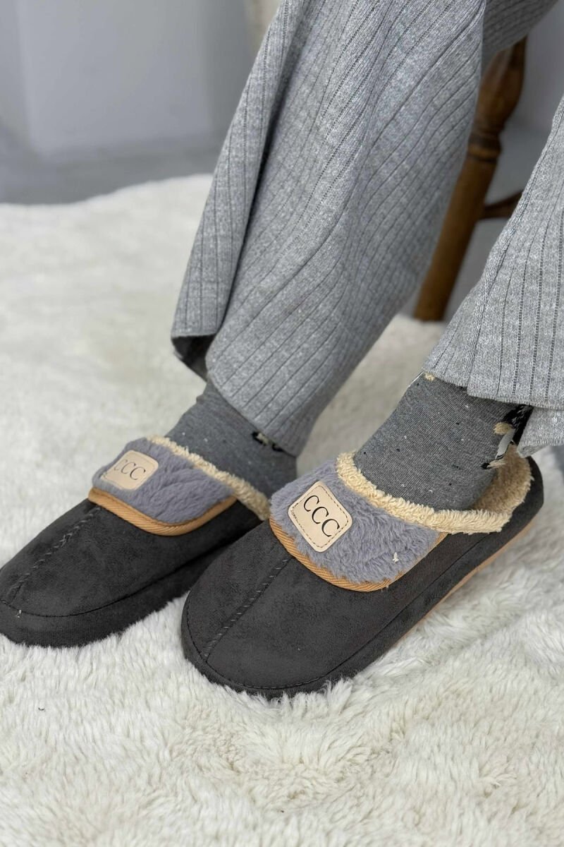 SMALL LOGO ONE COLOR WOMEN SLIPPERS GREY/GRI - 1
