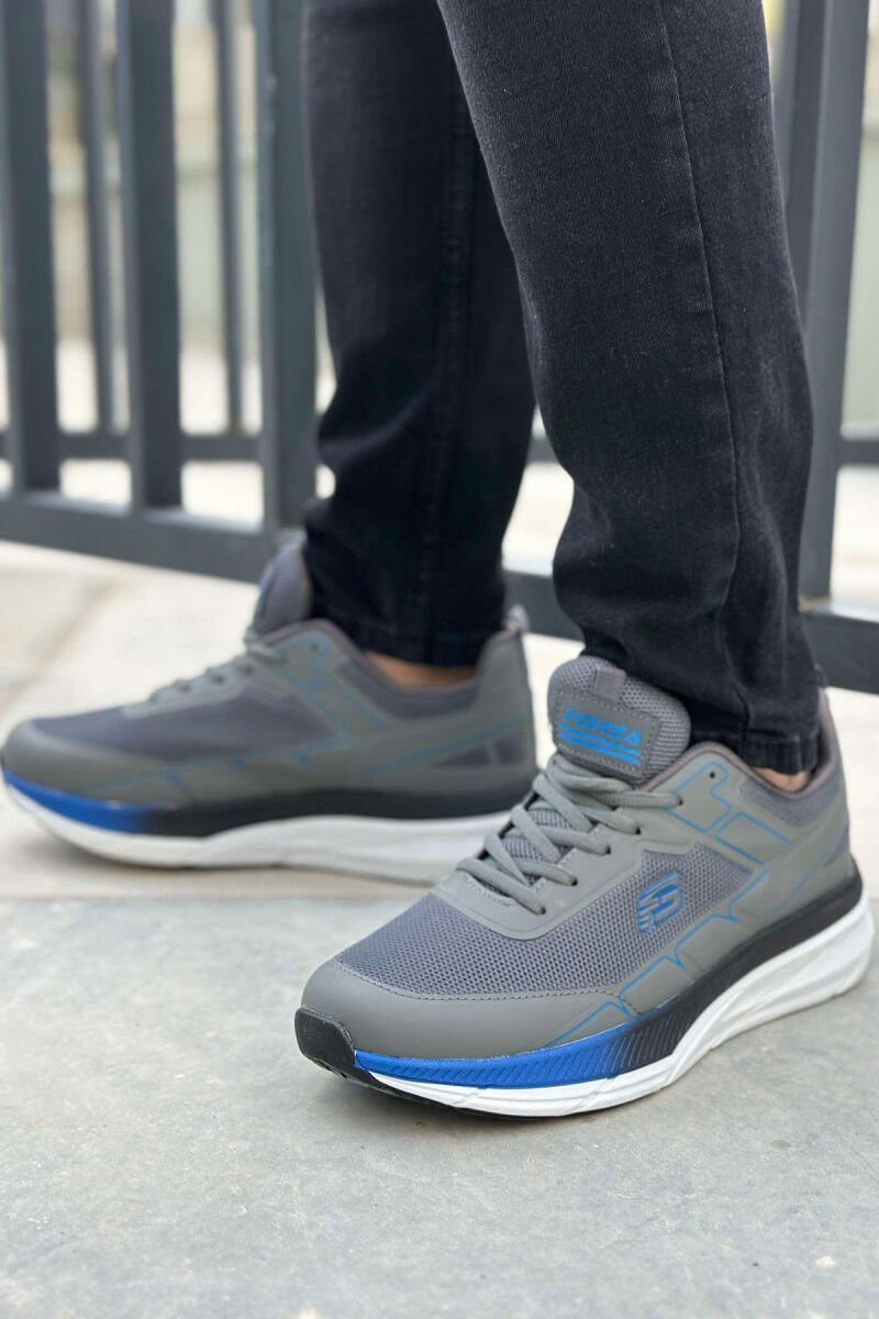 SMALL LOGO PLATFORM MEN SNEAKERS GREY-BLUE/ GRBL - 4