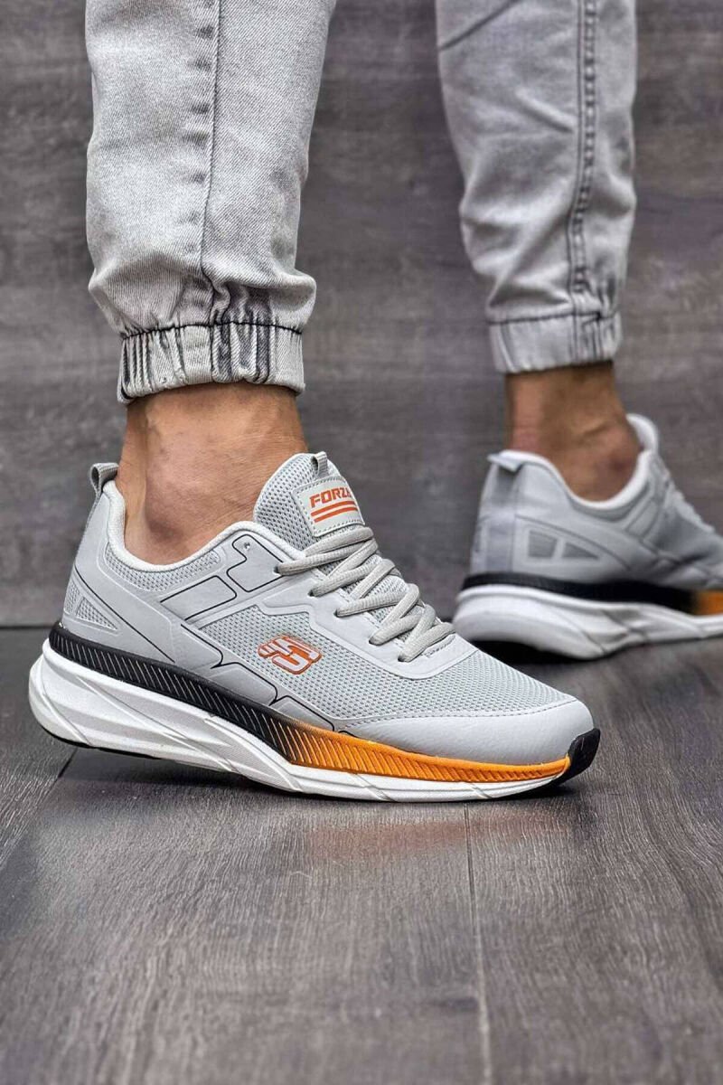 SMALL LOGO PLATFORM MEN SNEAKERS LIGHT GREY/GZ - 1