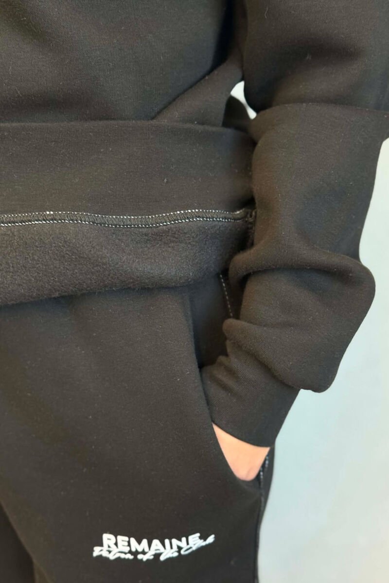 SMALL WRITTINGS SWEATSHIRT + JOGGERS WOMAN SET BLACK/ E ZEZE - 5