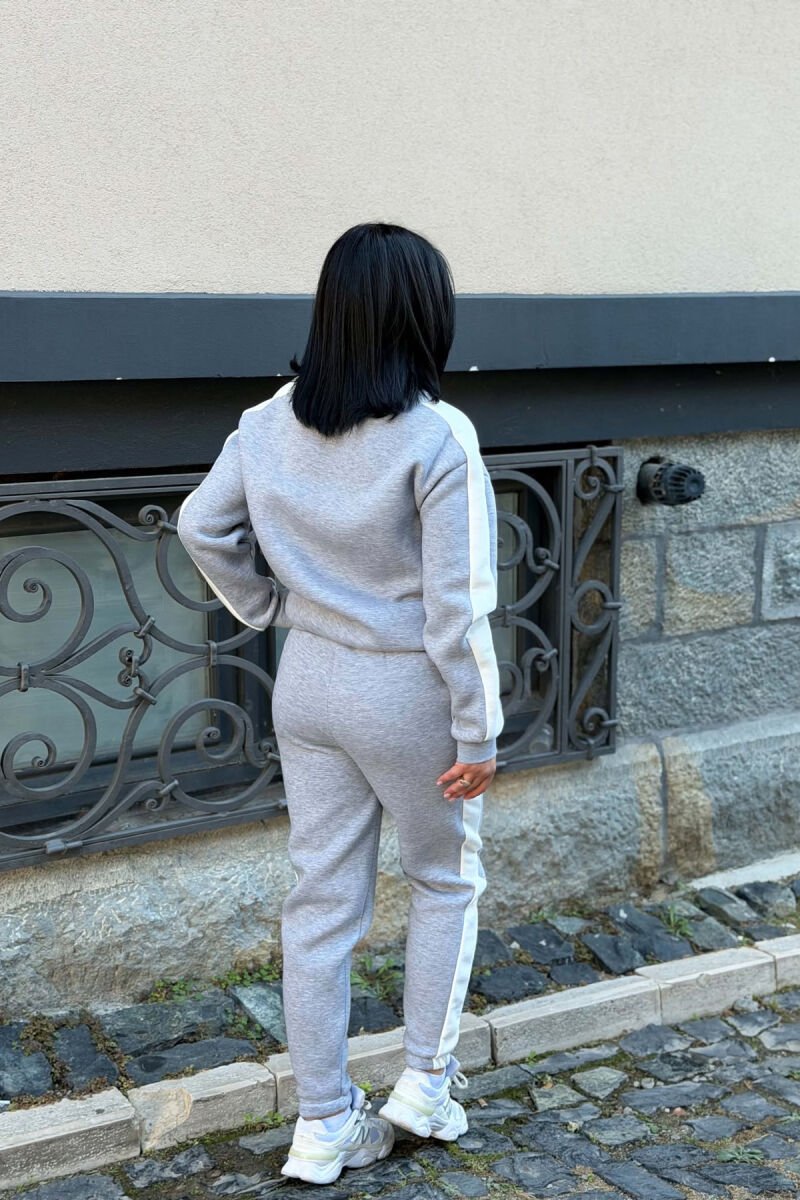 SMALL WRITTINGS SWETASHIRT + SWEATPANTS FLUFFY WOMAN SET GREY/GRI - 6