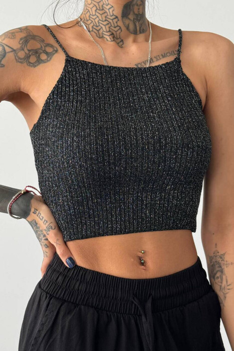 SPARKLING WOMEN TANK TOP BLACK/ E ZEZE - 3