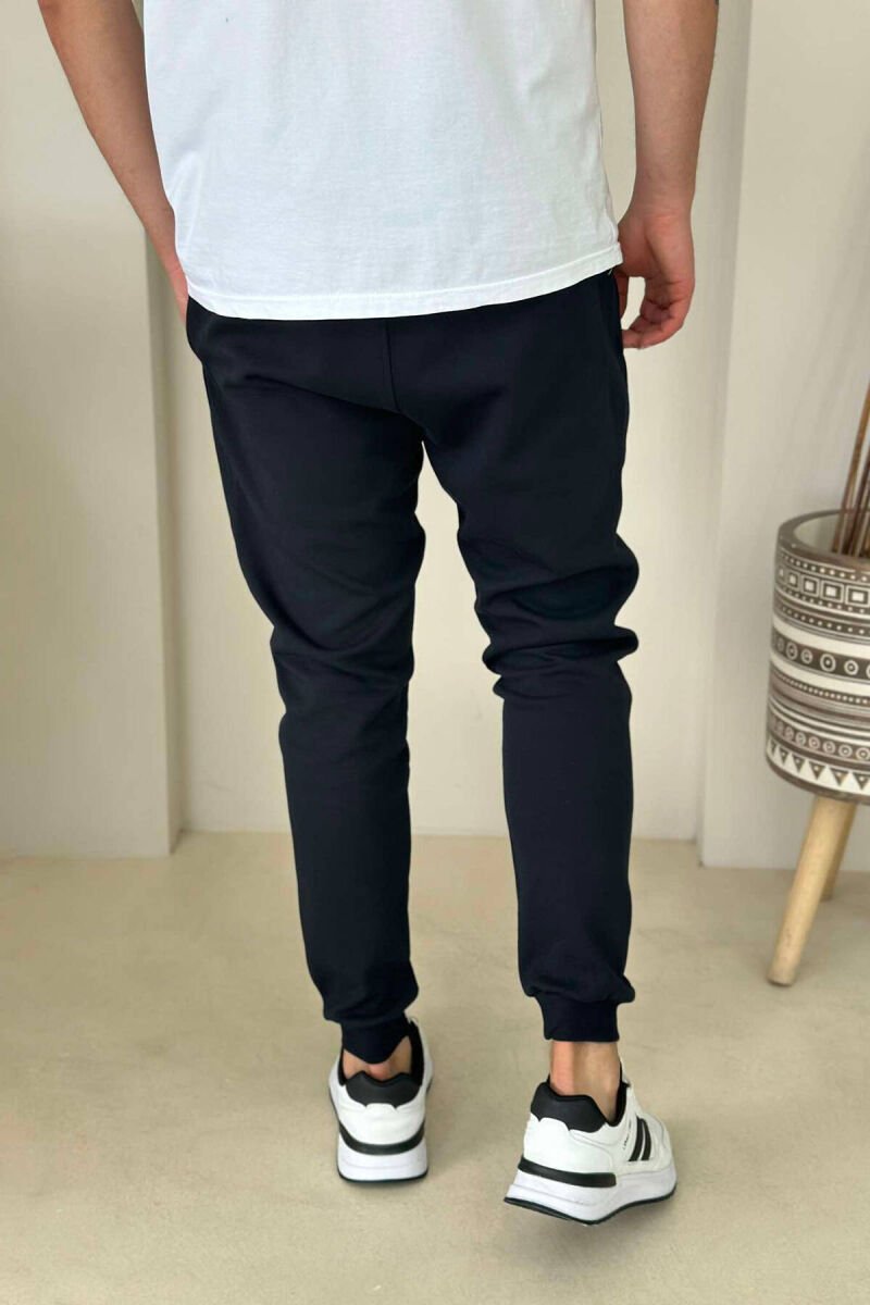 SPECIFIC SIMPLE MEN SWEATPANTS DARK BLUE/BEE - 3
