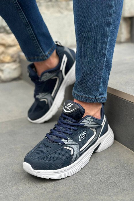 SPORT COMFY MAN SNEAKERS DARKBLUE/WHITE-BEEBA - 1