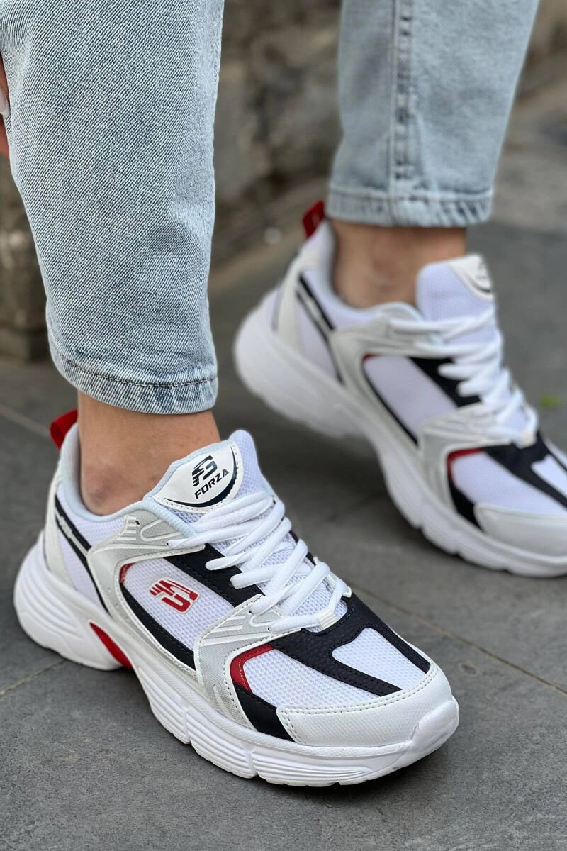 SPORT COMFY WOMAN SHOES WHITE-RED/BAKU - 1