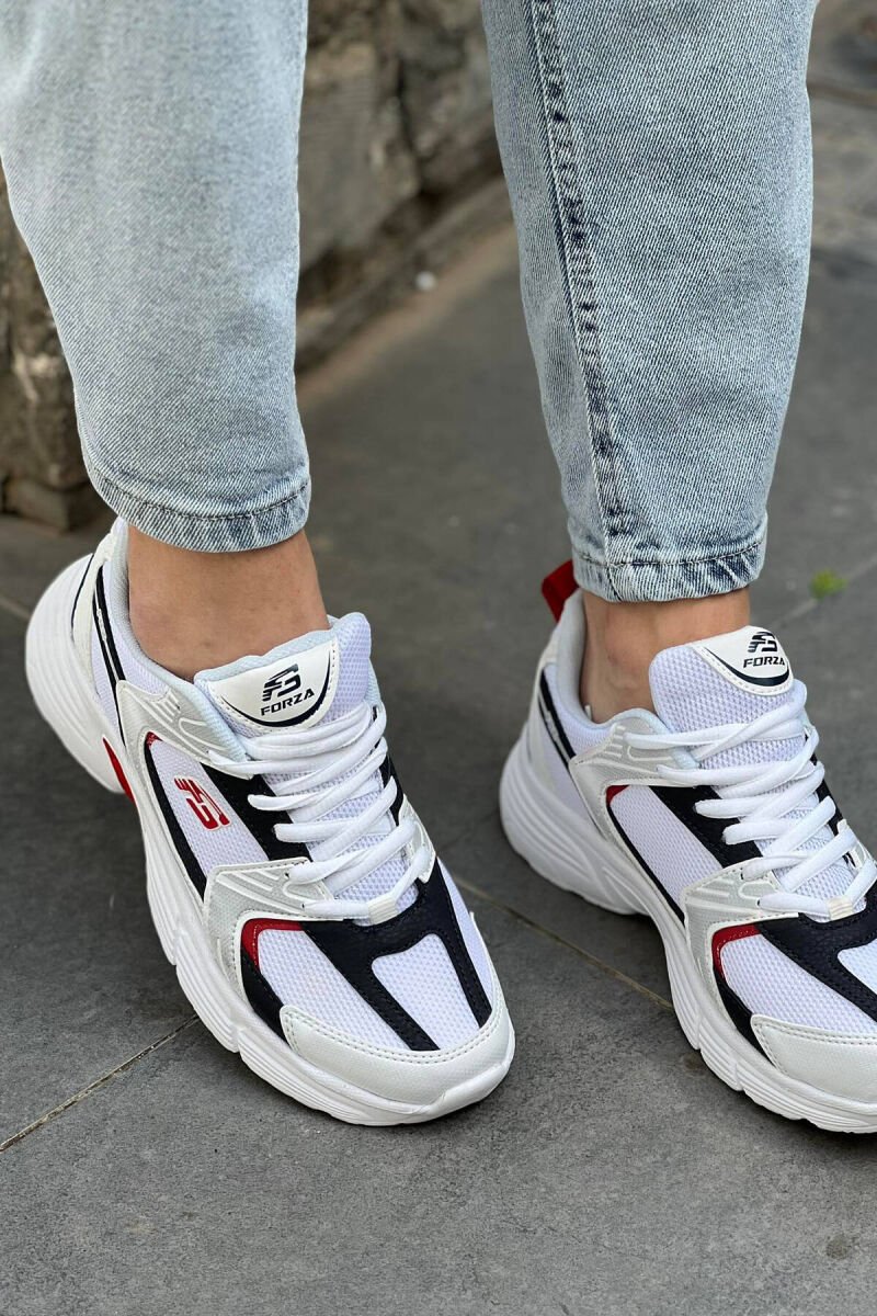 SPORT COMFY WOMAN SHOES WHITE-RED/BAKU - 3