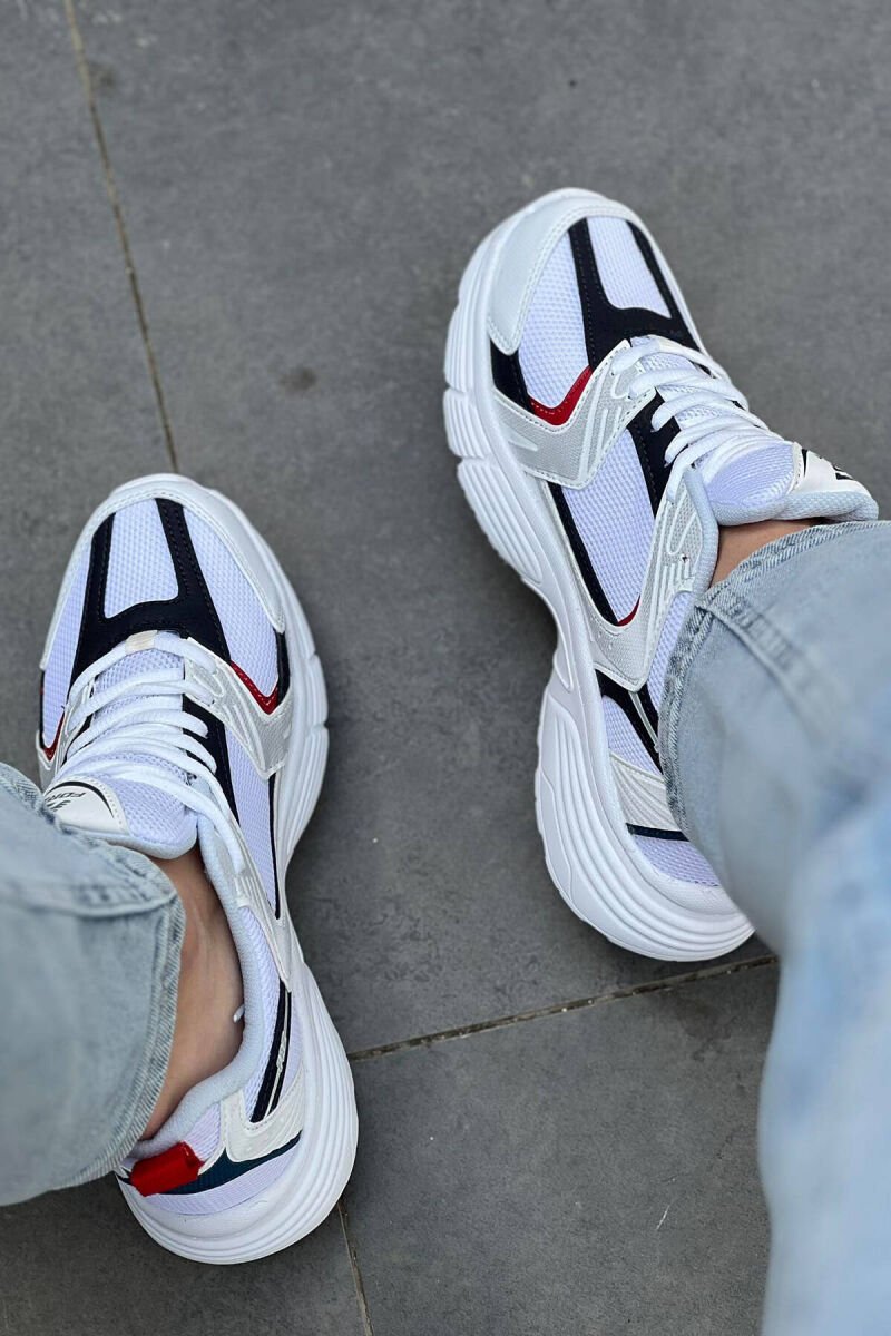 SPORT COMFY WOMAN SHOES WHITE-RED/BAKU - 2
