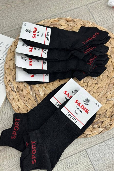 SPORT SIMPLE WOMAN ANKLE SOCKS BLACK/ E ZEZE - KLAUDIO FASHION