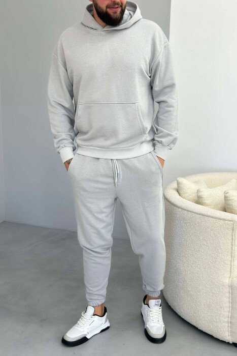SPORT SIMPLE MEN SET GREY/GRI - KLAUDIO FASHION