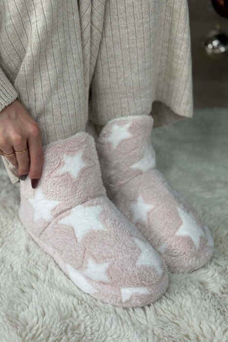 STAR DESIGN WOMAN ANKLE SLIPPERS POWDER/PUDER - 2