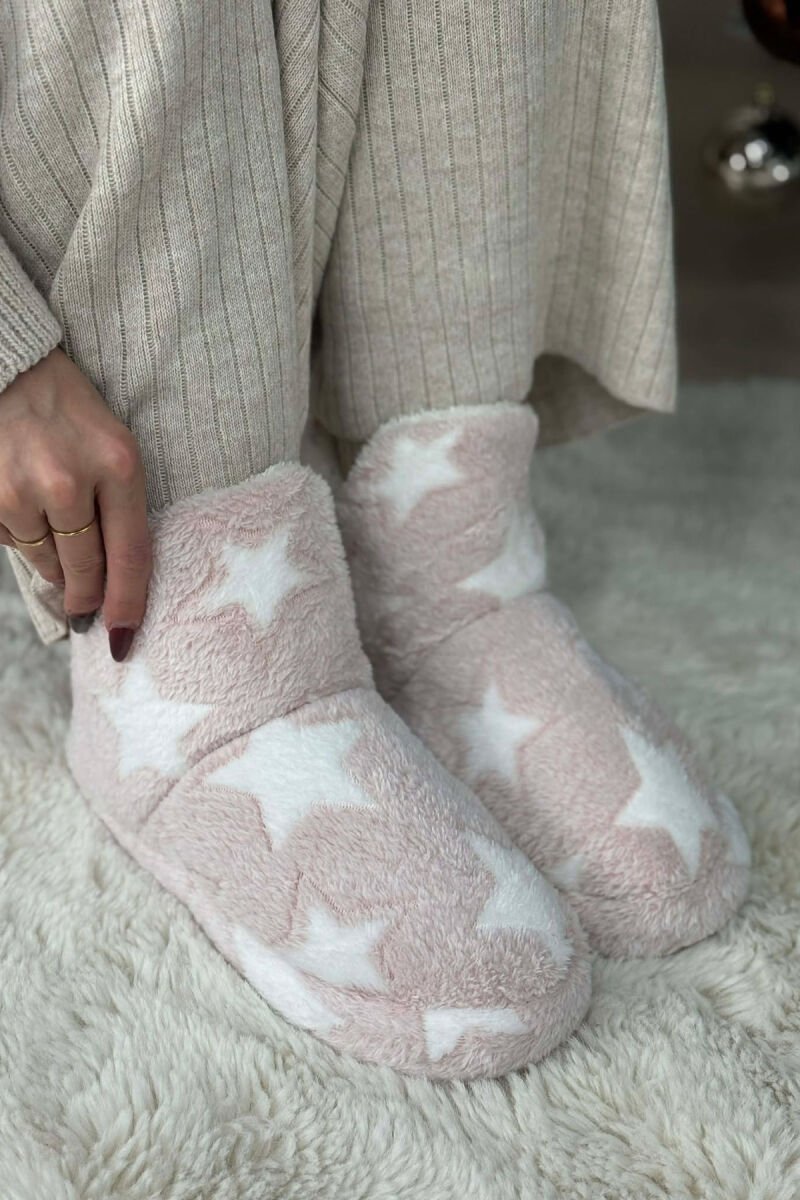 STAR DESIGN WOMAN ANKLE SLIPPERS POWDER/PUDER - 2