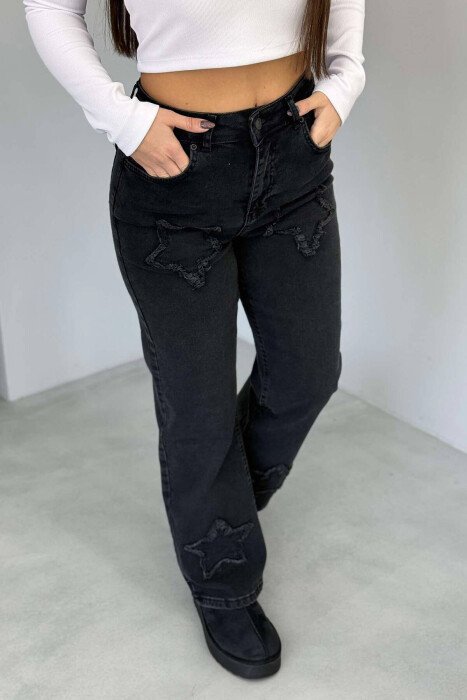 STAR DESIGNS WOMEN JEANS DARK GREY/GEE - KLAUDIO FASHION