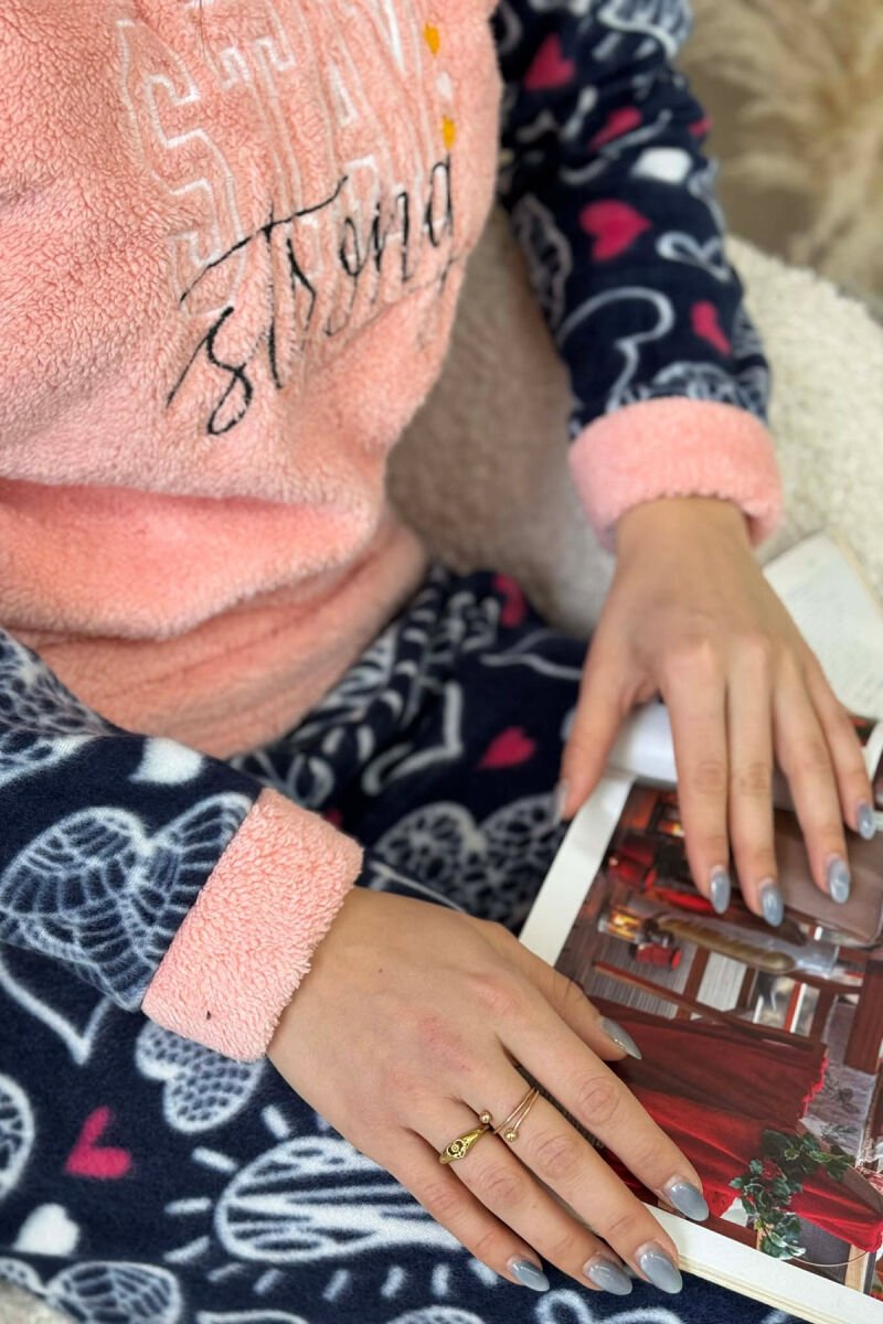 STAY STRONG WRITINGS POLAR WOMAN BLOUSE+ TROUSERS PIJAMAS POWDER/PUDER - 2