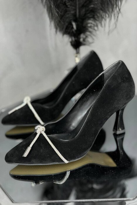 STONES ONE COLOR WOMAN HEELS BLACK/ E ZEZE - KLAUDIO FASHION