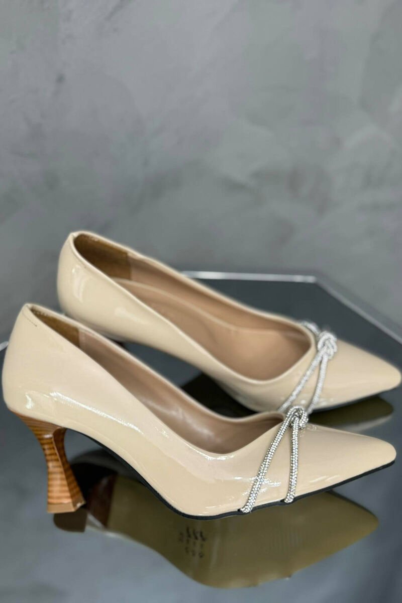 STONES SPARKLE WOMAN HEELS CREAM/KREM - 2