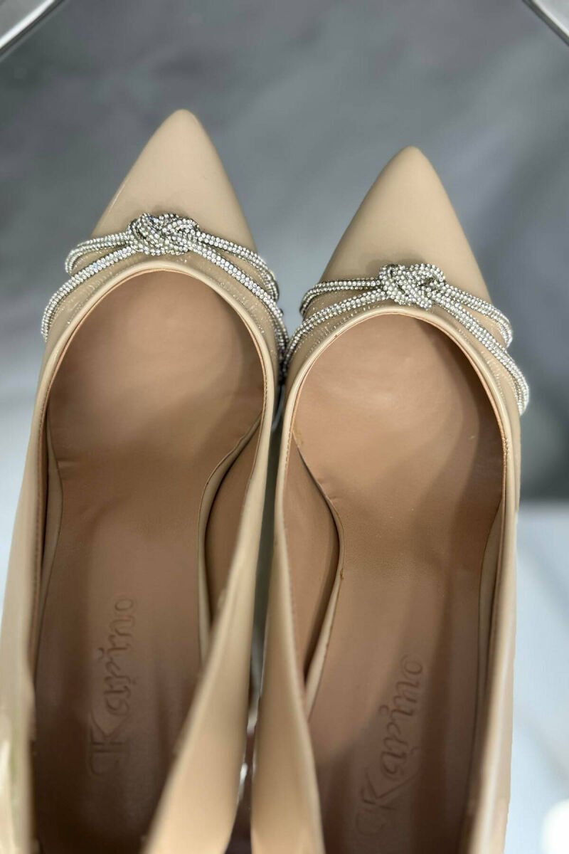 STONES SPARKLE WOMAN HEELS CREAM/KREM - 3