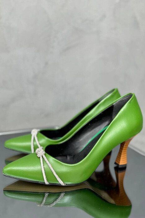 STONES SPARKLE WOMAN HEELS GREEN/JESHILE - 1