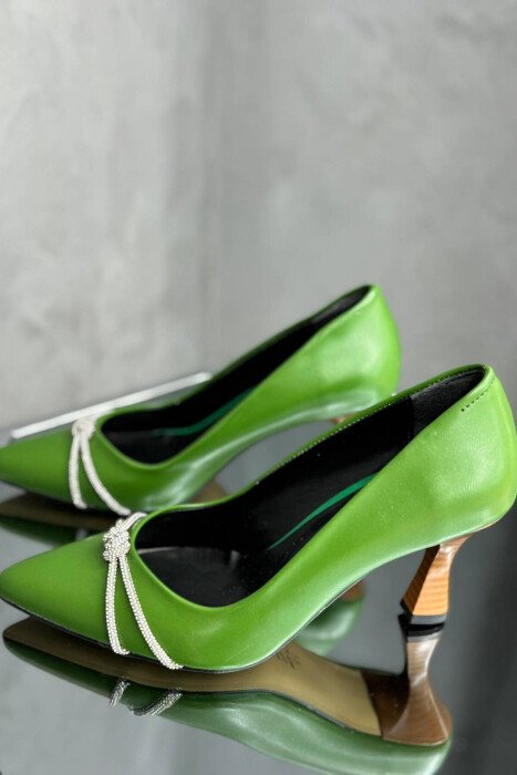 STONES SPARKLE WOMAN HEELS GREEN/JESHILE - 2