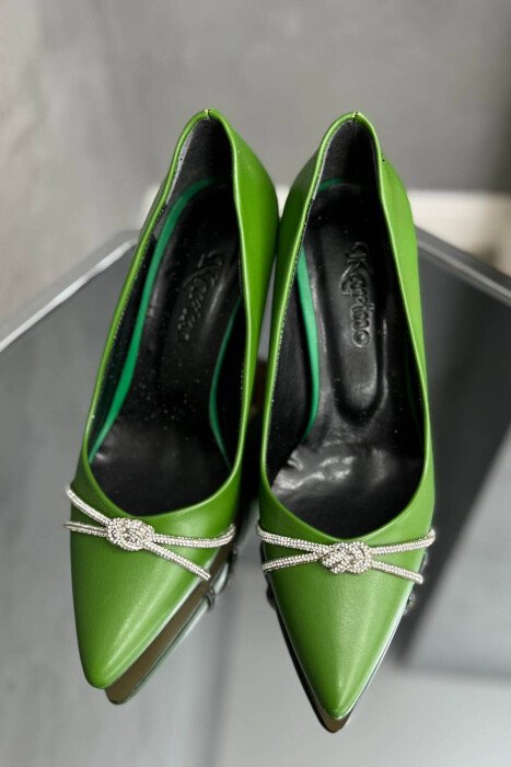 STONES SPARKLE WOMAN HEELS GREEN/JESHILE - 3