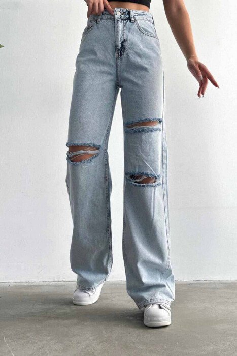 STRAIGHT LEG WOMAN JEANS LIGHTBLUE/BZ - 2