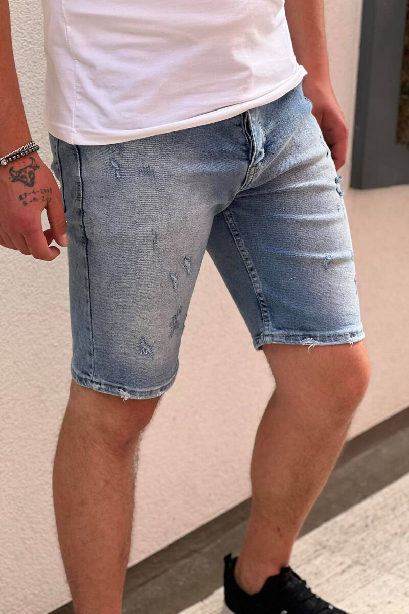 STRAIGHT MAN SHORT JEANS BLUE/BLU - 2