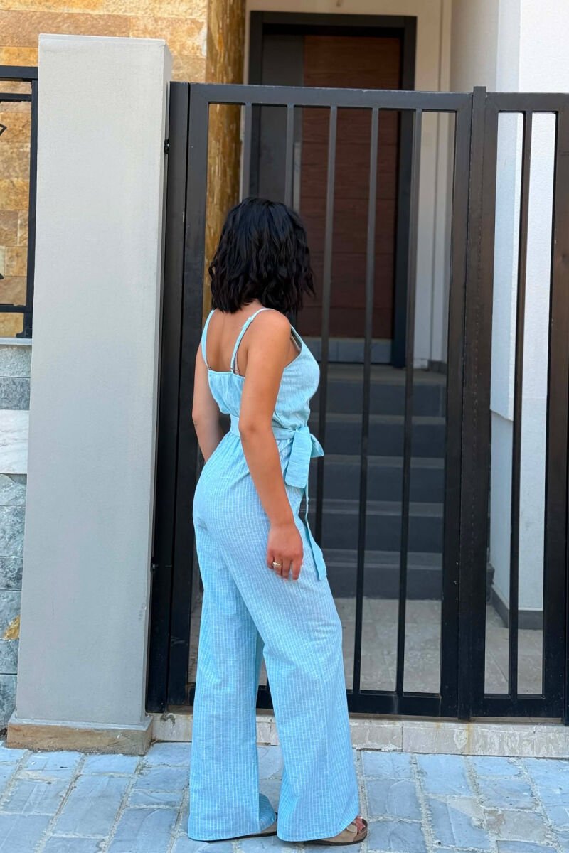 STRIPE DESIGN SIMPLE WOMEN JUMPSUIT MINT/MENTE - 5