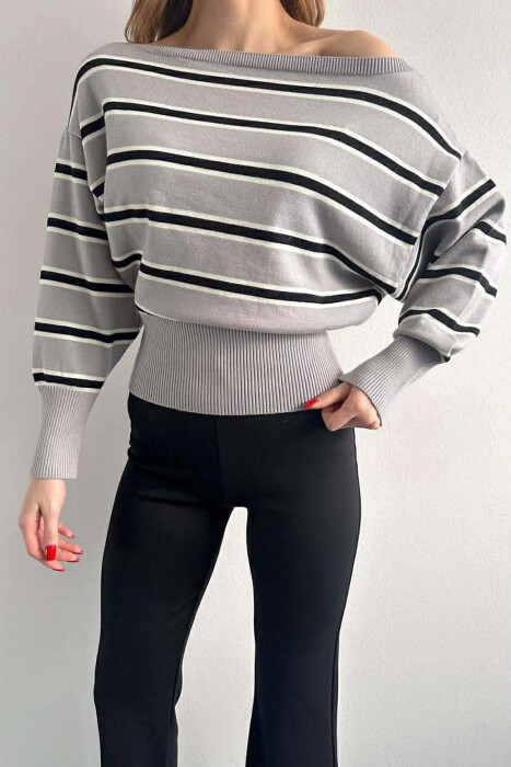 TRIKO ME DIZAJN VIJASH PER FEMRA NE NGJYRE GRI - KLAUDIO FASHION