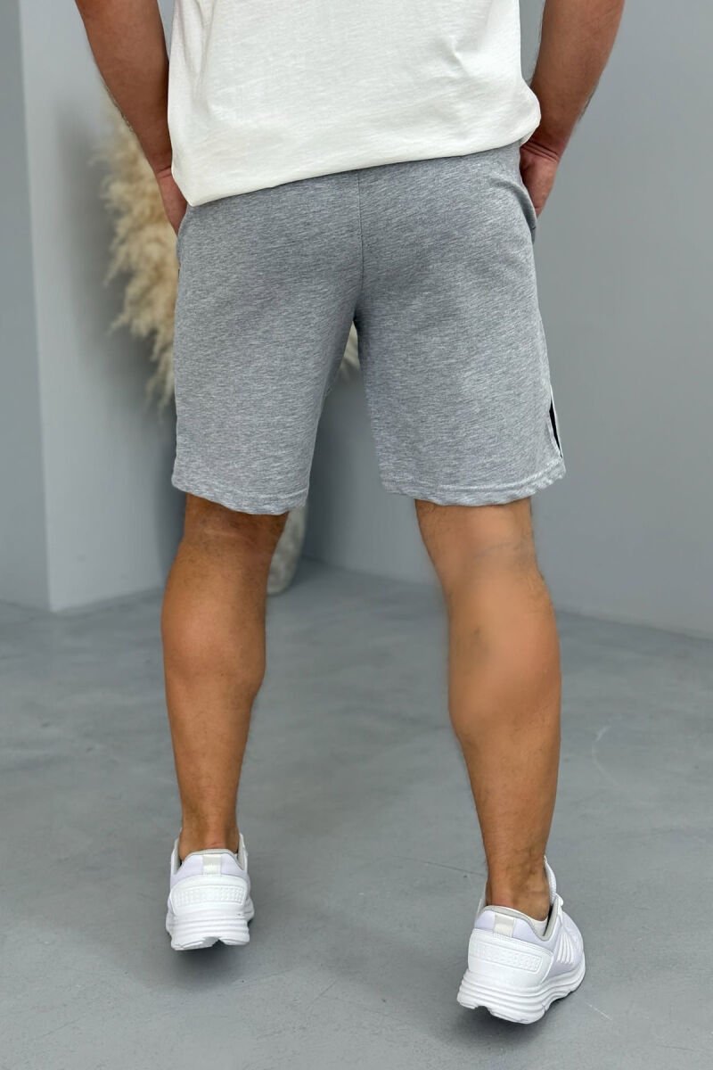 STRIPED MEN SHORT SWEATPANTS GREY/GRI - 3