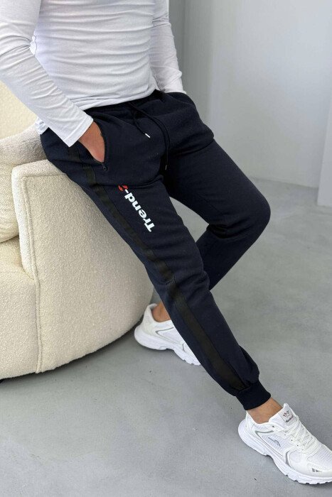 ONE COLOR STRIPED MEN SWEATPANTS BLUE/BLU - 2