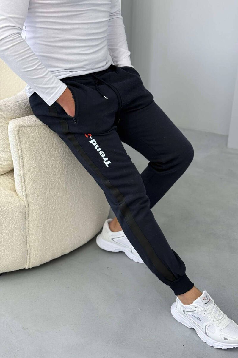 ONE COLOR STRIPED MEN SWEATPANTS BLUE/BLU - 2