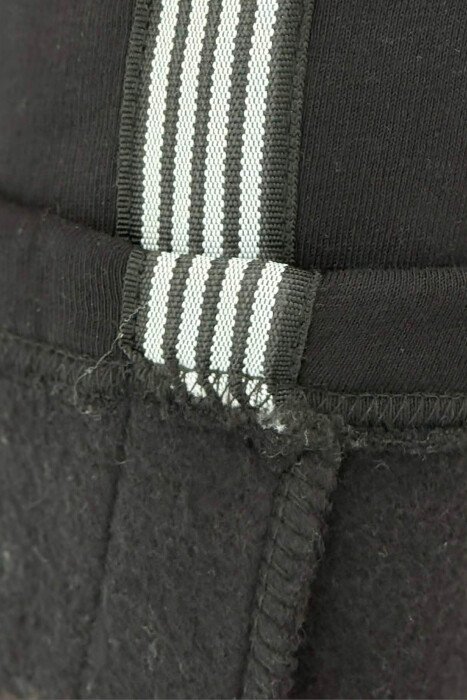 STRIPED ONE COLOR FLUFFY WOMEN SWEATPANTS BLACK/ E ZEZE - 5