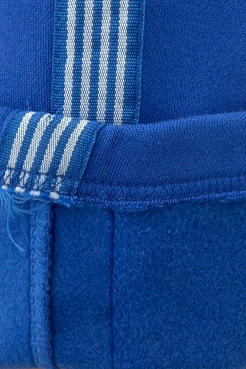 STRIPED ONE COLOR FLUFFY WOMEN SWEATPANTS BLUE/BLU - 5