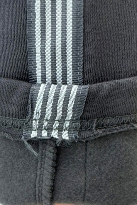 STRIPED ONE COLOR FLUFFY WOMEN SWEATPANTS DARK GREY/GEE - 5