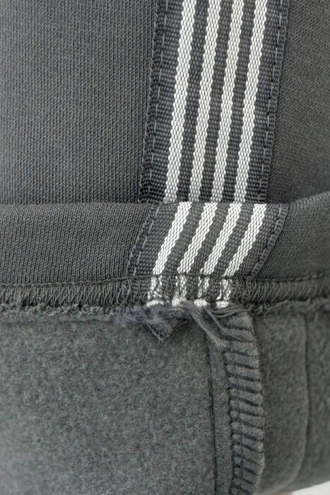STRIPED ONE COLOR FLUFFY WOMEN SWEATPANTS GREY/GRI - 5