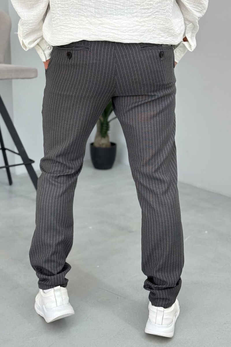 STRIPES DESIGN SIMPLE MEN PANTS GREY/GRI - 4